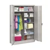 Tennsco Jumbo Combination Steel Storage Cabinet, 48w X 24d X 78h, Light Gray