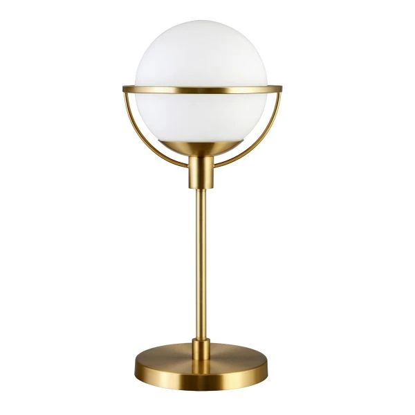 Cieonna 21" Tall Globe & Stem Table Lamp With Glass Shade In Brass/Clear 1 Cieonna 21" Tall Globe & Stem Table Lamp With Glass Shade In Brass/Clear