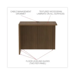 Alera Valencia Series Reversible Return/Bridge Shell, 35w X 23.63d X 29.5h, Modern Walnut -office furniture sale 3078fcf937ffffcfdba1a4924a7367ab11