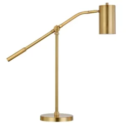 Willis 24" Tall Boom Arm Table Lamp With Metal Shade In Brass/Brass