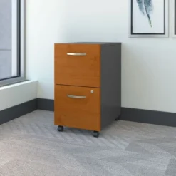 Bush Business Furniture Series C: Natural Cherry 2 Drawer Mobile Pedestal - Assembled -office furniture sale 311d751deaa997de937a95ca4e28424805