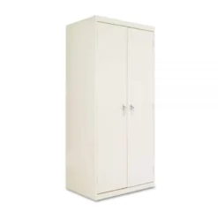 Alera Assembled 78" High Heavy-Duty Welded Storage Cabinet, Four Adjustable Shelves, 36w X 24d, Putty