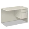 HON 38000 Series Return Pedestal, Box/File, 26.38w X 50.38d X 31.38h, Right, Silver/Light Gray