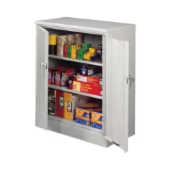 Alera Assembled 42" High Heavy-Duty Welded Storage Cabinet, Two Adjustable Shelves, 36w X 18d, Light Gray -office furniture sale 322ce81a3c1e37f5cef1f25469813e14b6