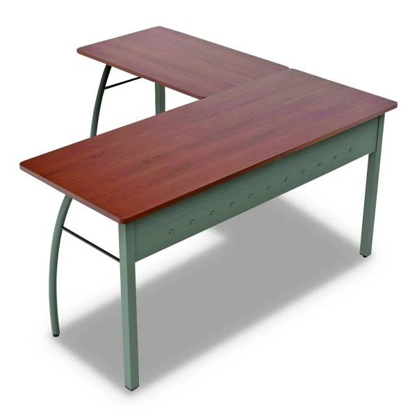 Linea Italia Trento Line L-Shaped Desk, 59.13" X 59.13" X 29.5", Cherry 8 Linea Italia Trento Line L-Shaped Desk, 59.13" X 59.13" X 29.5", Cherry - Image 8