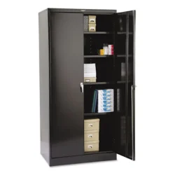 Tennsco 78" High Deluxe Cabinet, 36w X 24d X 78h, Black