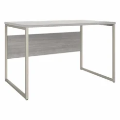 Bush Business Furniture Hybrid 48W X 30D Computer Table Desk With Metal Legs In Platinum Gray