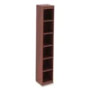 Alera Valencia Series Narrow Profile Bookcase, Six-Shelf, 11.81w X 11.81d X 71.73h, Medium Cherry