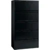 Lorell 5 Drawer Lateral File Cabinet, Letter/Legal/A4, 36" Wide, Black