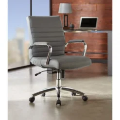 Modern Comfort Winsley Bonded Leather Mid-Back Manager's Chair, Gray/Chrome, BIFMA Certified 17 Modern Comfort Winsley Bonded Leather Mid-Back Manager's Chair, Gray/Chrome, BIFMA Certified -office furniture sale 33e39e3b18f46639019740338e876708d6