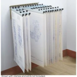 Safco Sheet File Pivot Wall Rack, 12 Hanging Clamps, 24w X 14.75d X 9.75h, Sand -office furniture sale 34122dc919d6ca5e80a6f46852768ddc18