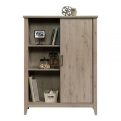 Sauder Summit Station 52"H Bookcase With Sliding Door, Laurel Oak -office furniture sale 3463c9d906bcc7fc4b787f65bb60fde121