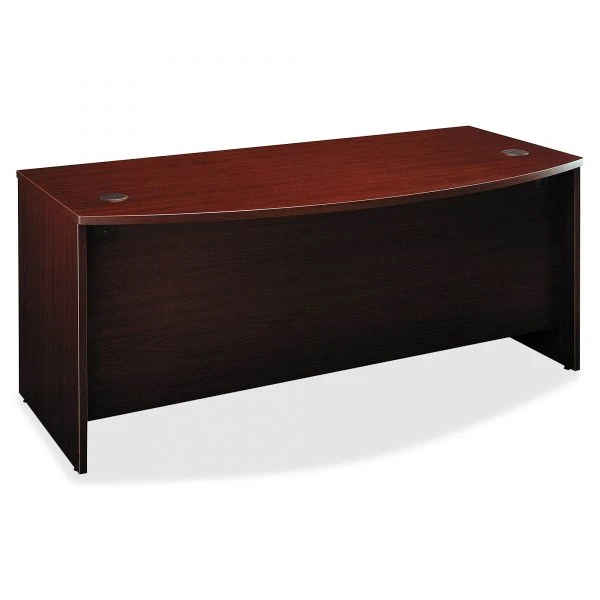 Bush Business Furniture Series C: Mahogany 72W Bow Front Desk Shell 1 Bush Business Furniture Series C: Mahogany 72W Bow Front Desk Shell