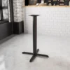 Beverly 33'' X 33'' Restaurant Table X-Base With 4'' Dia. Bar Height Column