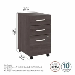 Bush Business Furniture Studio A 3 Drawer Mobile File Cabinet In Storm Gray - Assembled -office furniture sale 35dfe918972443b815f6c0df3c3c0f5485