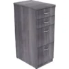 Lorell Relevance Series Charcoal Laminate Office Furniture Storage Cabinet - 4-Drawer