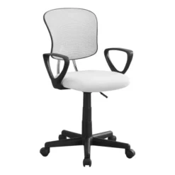 Monarch Specialties Office Chair, Adjustable Height, Swivel, Ergonomic, Armrests, Computer Desk, Work, Juvenile, White Mesh, Black Metal, Contemporary, Modern -office furniture sale 36cb74a34012e3362ab04386c769d1ac9b