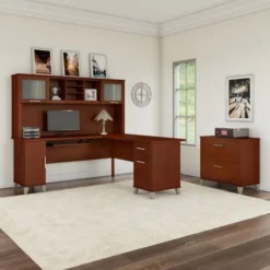 Bush Furniture Somerset 72W L Shaped Desk With Hutch And Lateral File Cabinet In Hansen Cherry 9 Bush Furniture Somerset 72W L Shaped Desk With Hutch And Lateral File Cabinet In Hansen Cherry -office furniture sale 36d4d5b437633acaf7aa13845e2fc84132