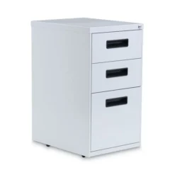 Alera File Pedestal, Left Or Right, 3-Drawers: Box/Box/File, Legal/Letter, Light Gray, 14.96" X 19.29" X 27.75"