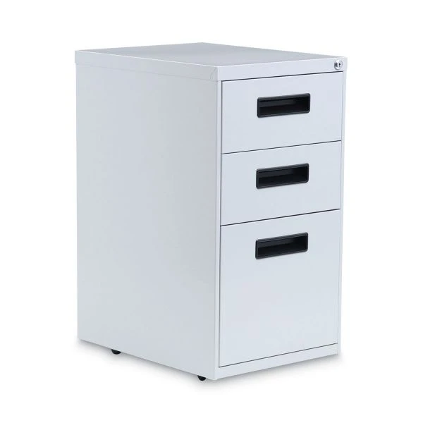 Alera File Pedestal, Left Or Right, 3-Drawers: Box/Box/File, Legal/Letter, Light Gray, 14.96" X 19.29" X 27.75" 1 Alera File Pedestal, Left Or Right, 3-Drawers: Box/Box/File, Legal/Letter, Light Gray, 14.96" X 19.29" X 27.75"