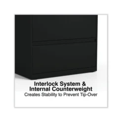 Alera Lateral File, 4 Legal/Letter-Size File Drawers, Black, 30" X 18.63" X 52.5" -office furniture sale 38908a2eb8dc777103dcb6d29672aff49a