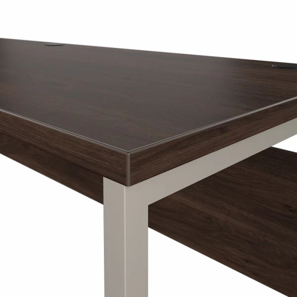 Bush Business Furniture Hybrid 72W X 24D Computer Table Desk With Metal Legs In Black Walnut 7 Bush Business Furniture Hybrid 72W X 24D Computer Table Desk With Metal Legs In Black Walnut - Image 7