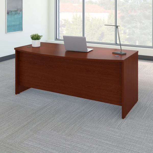 Bush Business Furniture Series C: Mahogany 72W Bow Front Desk Shell 7 Bush Business Furniture Series C: Mahogany 72W Bow Front Desk Shell - Image 7