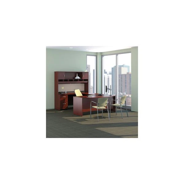 Bush Business Furniture Series C: Mahogany 72W Bow Front Desk Shell 9 Bush Business Furniture Series C: Mahogany 72W Bow Front Desk Shell - Image 9