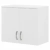 Bush Business Furniture Universal Wall Cabinet With Doors And Shelves In White