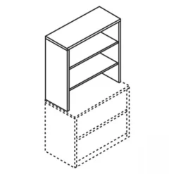HON 10500 Series Bookcase Hutch, 36w X 14.63d X 37.13h, Harvest -office furniture sale 3a1a589abd0aa55b827218f5202689ac35