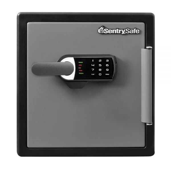 SentrySafe Alarm Fire/Water Safe, 1.23 Cu Ft, Black 1 SentrySafe Alarm Fire/Water Safe, 1.23 Cu Ft, Black