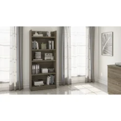 Bestar Pro-Linea Bookcase In Walnut Grey 5 Bestar Pro-Linea Bookcase In Walnut Grey -office furniture sale 3adf57a83fae21f721774d3f0f12549b7a