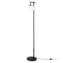 Blume 68" Tall Arc Floor Lamp With Glass Shade In Blackened Bronze/Milk White -office furniture sale 3b07f8fc166f70c2826a813028b10ec8b6