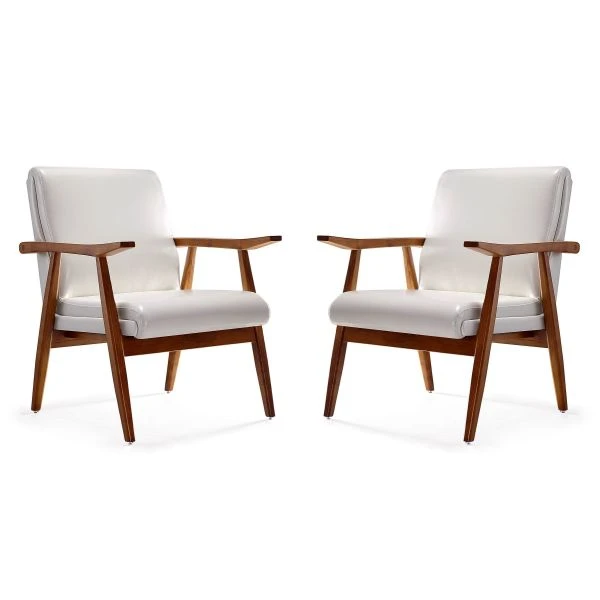 Arch Duke Accent Chair In White And Amber (Set Of 2) 1 Arch Duke Accent Chair In White And Amber (Set Of 2)