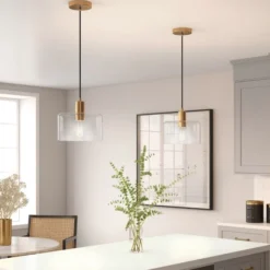 Henri 10" Wide Pendant With Glass Shade In Brass/Clear 10 Henri 10" Wide Pendant With Glass Shade In Brass/Clear -office furniture sale 3b7bc2bf657c26d6ac37ee5060c00530d6