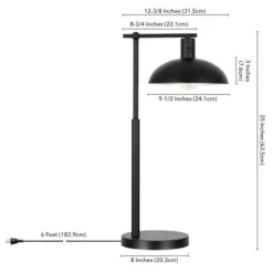 Conan 25" Metal Table Lamp With Metal Shade In Blackened Bronze -office furniture sale 3bb0081e4f00bbb98470f18dd46165ac5f