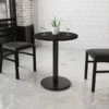 Stiles 24'' Round Black Laminate Table Top With 18'' Round Table Height Base