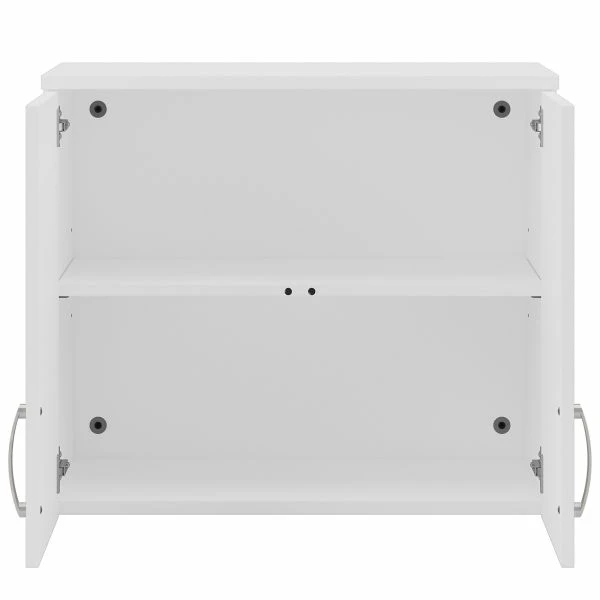 Bush Business Furniture Universal Wall Cabinet With Doors And Shelves In White 4 Bush Business Furniture Universal Wall Cabinet With Doors And Shelves In White - Image 4