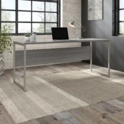 Bush Business Furniture Hybrid 72W X 24D Computer Table Desk With Metal Legs In Platinum Gray -office furniture sale 3c0c91100f319fe11f21030430fc1f45a6