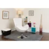 Flash Furniture White Leather Egg Series Reception-Lounge-Side Chair