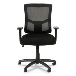 Alera Elusion II Series Mesh Mid-Back Swivel/Tilt Chair, Adjustable Arms, Supports 275lb, 17.51" To 21.06" Seat Height, Black
