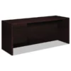 HON 10500 Series 3/4-Height Left Pedestal Credenza, 72w X 24d X 29.5h, Mahogany