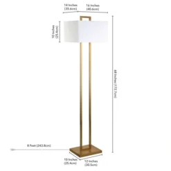 Adair 68" Tall Floor Lamp With Fabric Shade In Brass/White 9 Adair 68" Tall Floor Lamp With Fabric Shade In Brass/White -office furniture sale 3c998ac16ee4247c0825b9001ab8182c1b
