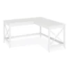 Workspace By Alera L-Shaped Farmhouse Desk, 58.27" X 58.27" X 29.53", White