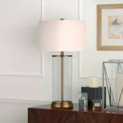 Rowan 28" Tall Table Lamp With Fabric Shade In Antique Brass/White 13 Rowan 28" Tall Table Lamp With Fabric Shade In Antique Brass/White -office furniture sale 3cb4016512d7c818a5c8e2136f5a4e8c04