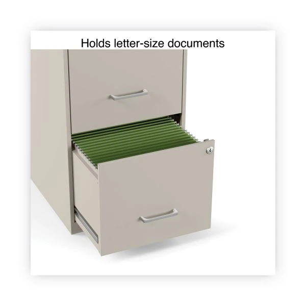 Alera Soho Vertical File Cabinet, 2 Drawers: File/File, Letter, Putty, 14" X 18" X 24.1" 3 Alera Soho Vertical File Cabinet, 2 Drawers: File/File, Letter, Putty, 14" X 18" X 24.1" - Image 3