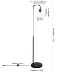 Henderson Arc Floor Lamp With Glass Shade In Blackened Bronze/Clear 10 Henderson Arc Floor Lamp With Glass Shade In Blackened Bronze/Clear -office furniture sale 3d3fd8a6e0f91cb39c687b51fbeefebf0d