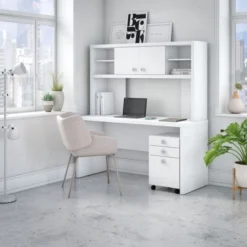 Office By Kathy Ireland Echo Credenza Desk With Hutch And Mobile File Cabinet In Pure White -office furniture sale 3d3ff7903bf8cae2a22045932aae743bd8