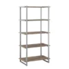 Trezza 60"H 4-Shelf Bookcase, Light Oak