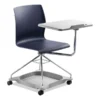 NPS CoGo Mobile Tablet Chair, Supports Up To 440 Lb, 18.75" Seat Height, Blue Seat/Back, Chrome Frame, Ships In 1-3 Business Days